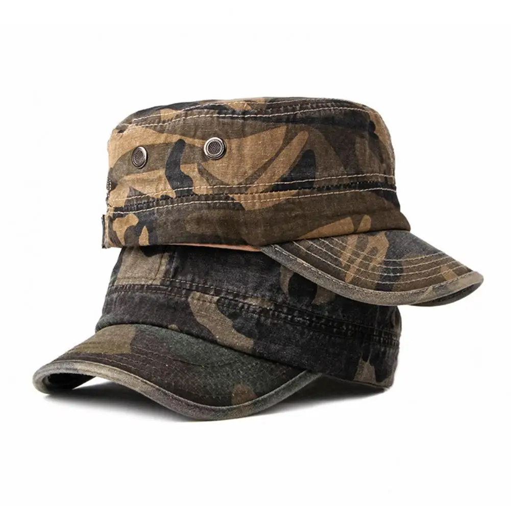 

Baseball Hat Soft Flat Caps Cotton Sunscreen Great Men Cotton Flat Top Baseball Caps