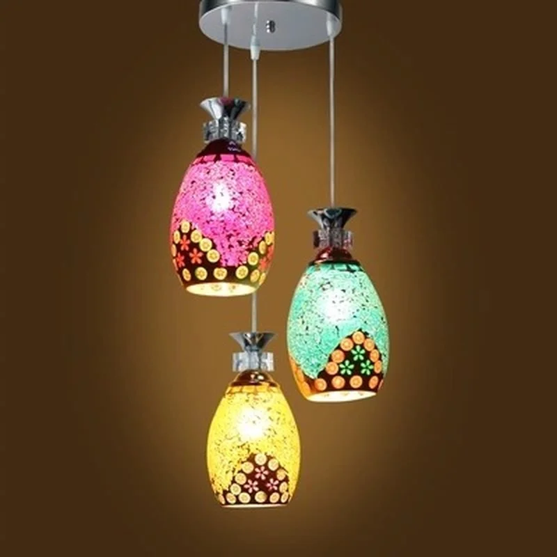 Турецкий марокканский подвесной светильник мозаичная Витражная лампа Ной