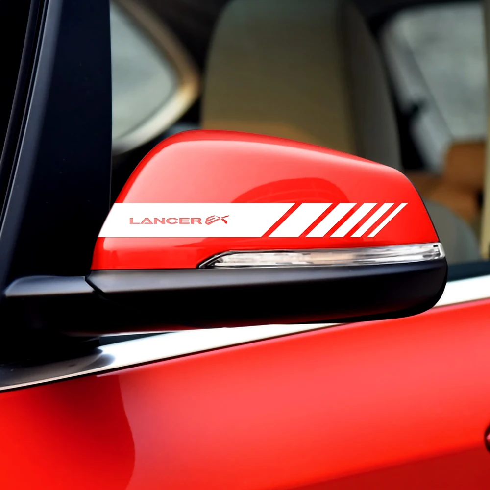 2 шт. виниловые наклейки на боковые зеркала заднего вида для Mitsubishi Ralliart Lancer Outlander