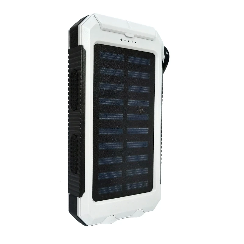 

20000mAh Portable Outdoor Solar Power Bank, Solar Charger Camping External Backup Battery Pack with LED Light Waterproof