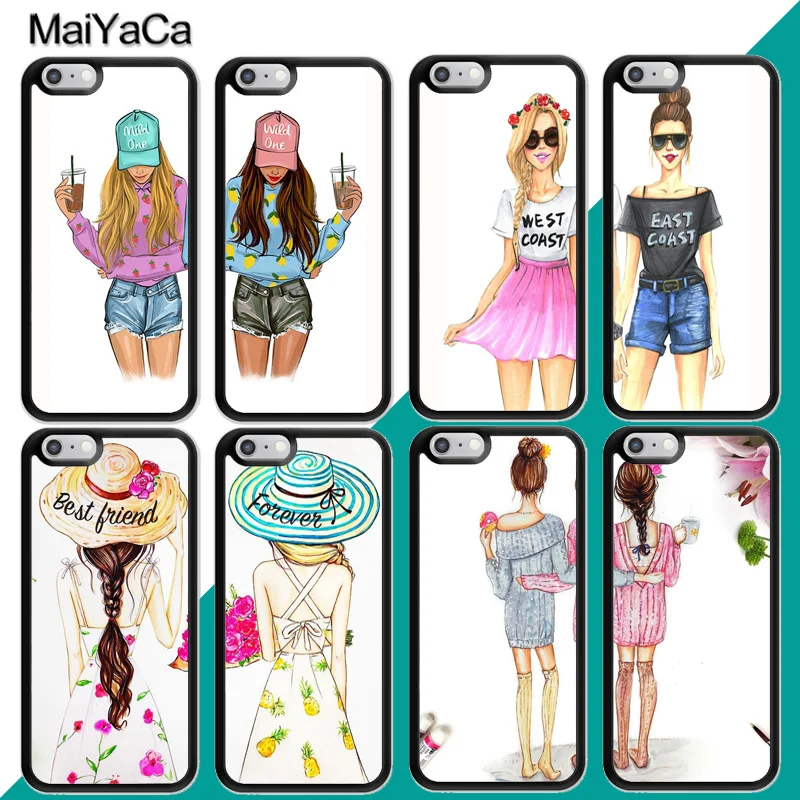 MaiYaCa BFF для милых девочек лучшие друзья навсегда Пара чехол iphone 12 11 Pro Max X XR XS MAX SE 2020
