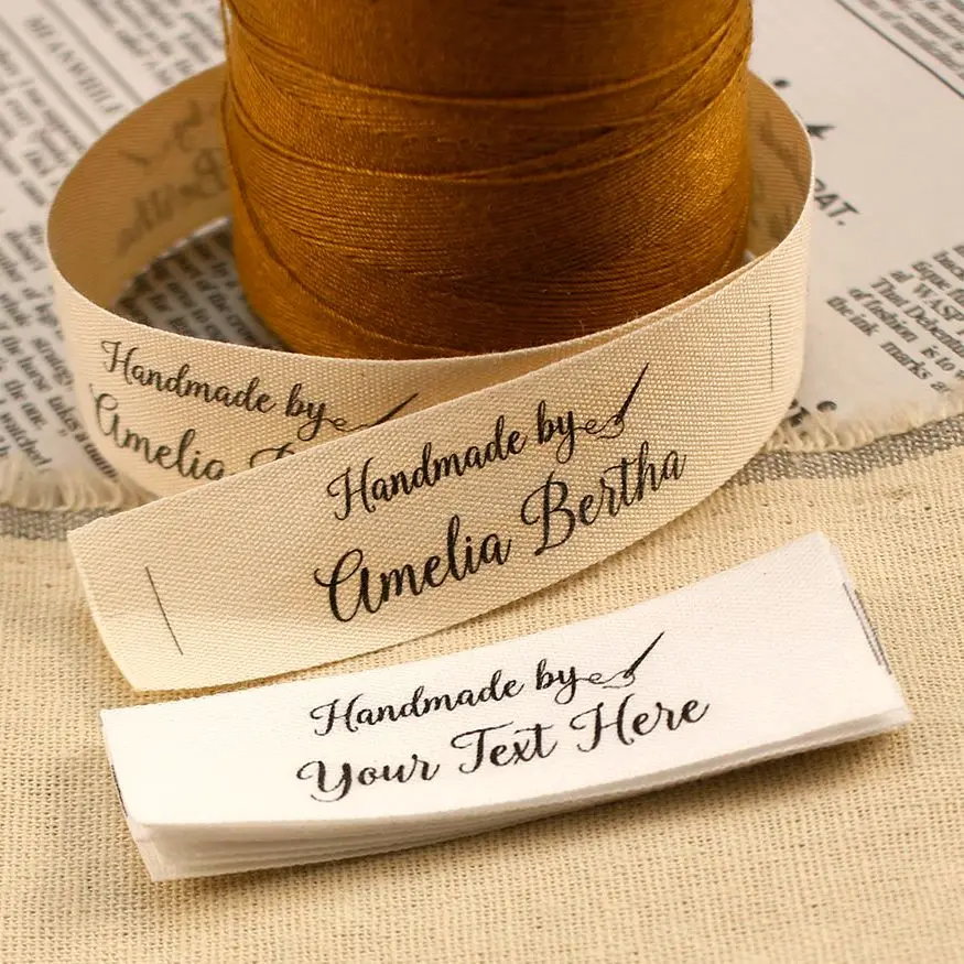 20x70 мм, хлопок с логотипом или текстом, аксессуары для шитья этикетки, бирки для вязаных изделий, на заказ, индивидуальная, технические, Подарочные бирки
