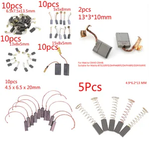 Электроинструмент, Угольная щетка, электрический молоток, угловая шлифовальная машина, Графитовая щетка, сменные щетки различного размера, Прямая поставка, 2-10 шт.
