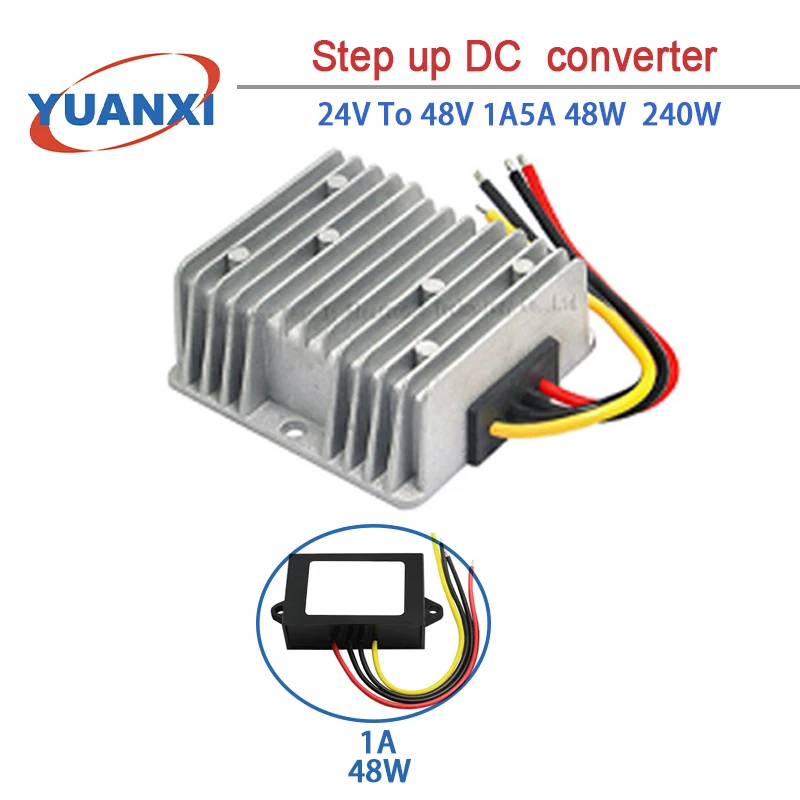 

Step up DC Converter 24V TO 48V 1A 5A 48W 240W dc dc converter