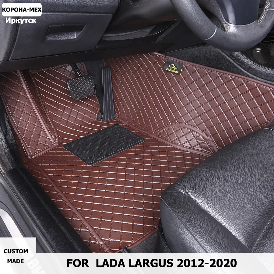 

Custom 5 Seat Car Floor Mats for LADA LARGUS 2012-2020 car accessories Automobiles Auto Carpets Covers Styling Protect Rugs