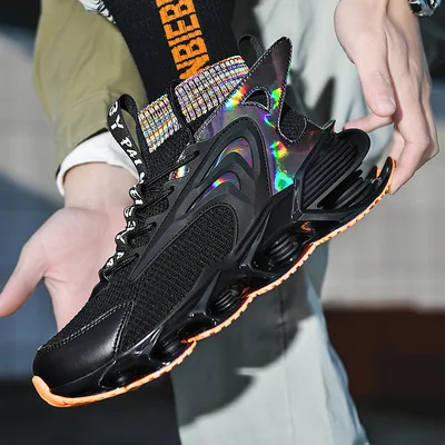 Мужские спортивные туфли Новинка весна-лето 2021 сетчатые дышащие высокие носки