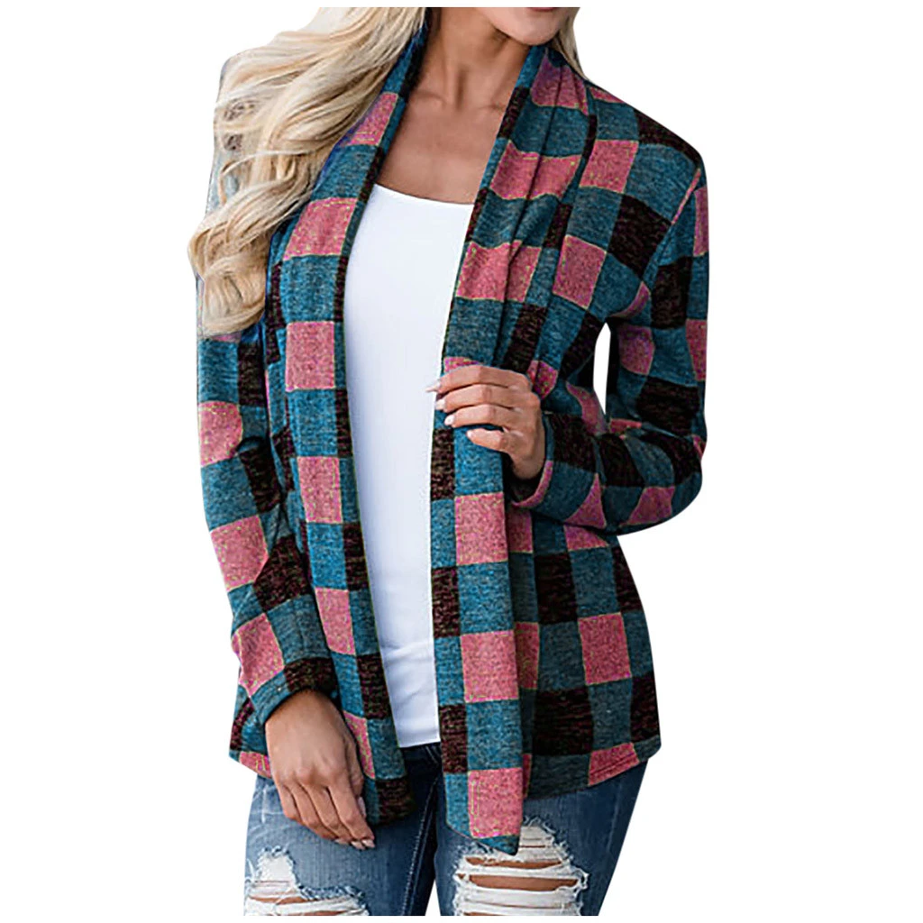 Зимние женские клетчатые рубашки блузки весенние свитшоты с длинными рукавами