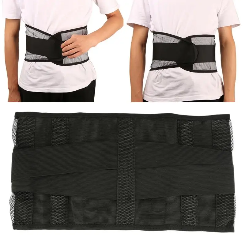 Регулируемый поясной ремень поддержка поясницы спины бандаж тяжелый