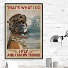 Крутой плакат с собакой-боксером, Картина на холсте, настенное художественное украшение, вот что я делаю, и я знаю вещи