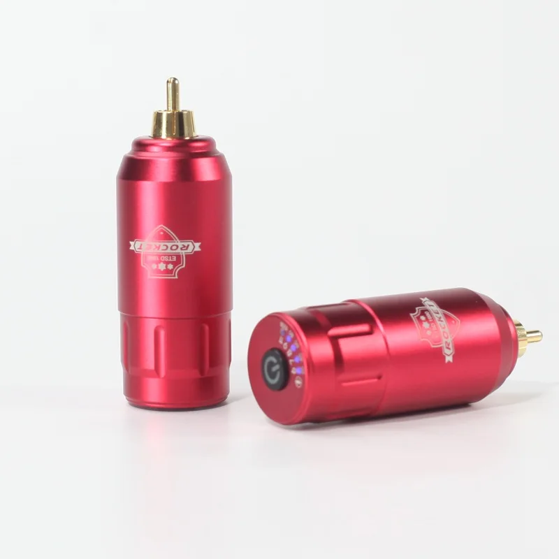 Профессиональная роторная машинка для татуировки, ручка, мотор для Liner Shader, тату-пистолет с мини беспроводной мощностью татуировки - Цвет: Red Power