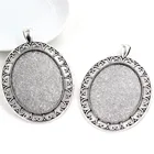 5 шт. 30x40 мм Внутренний размер античный посеребренный пирсинг стиль кабошон основа Установка Подвески (B4-23)