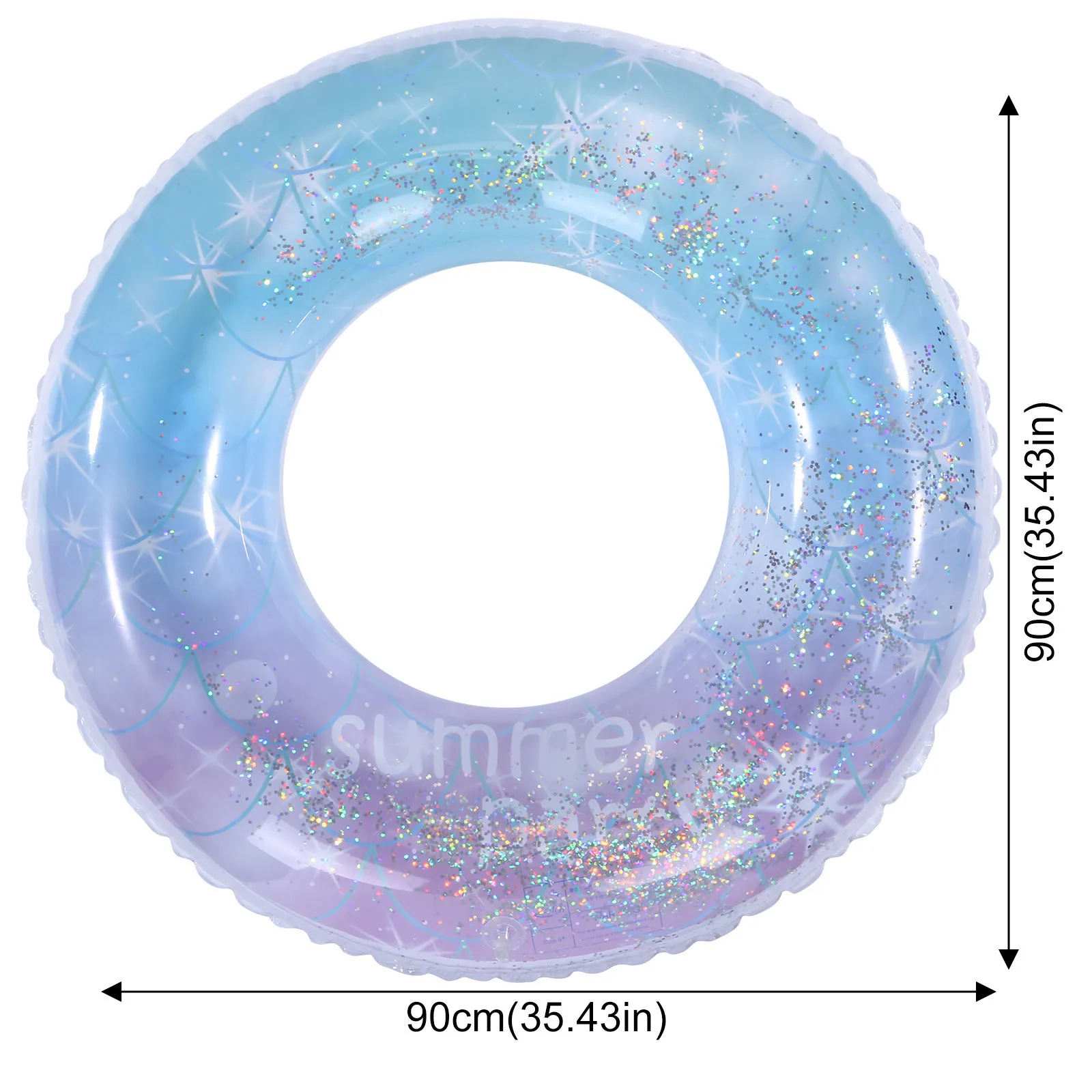 

Summer Seat Ring Toy Buoy Mattress Thickened Pvc Summer Float Toy Circle Outdoor Activities Inflatable Donut Swimming Ring Pool