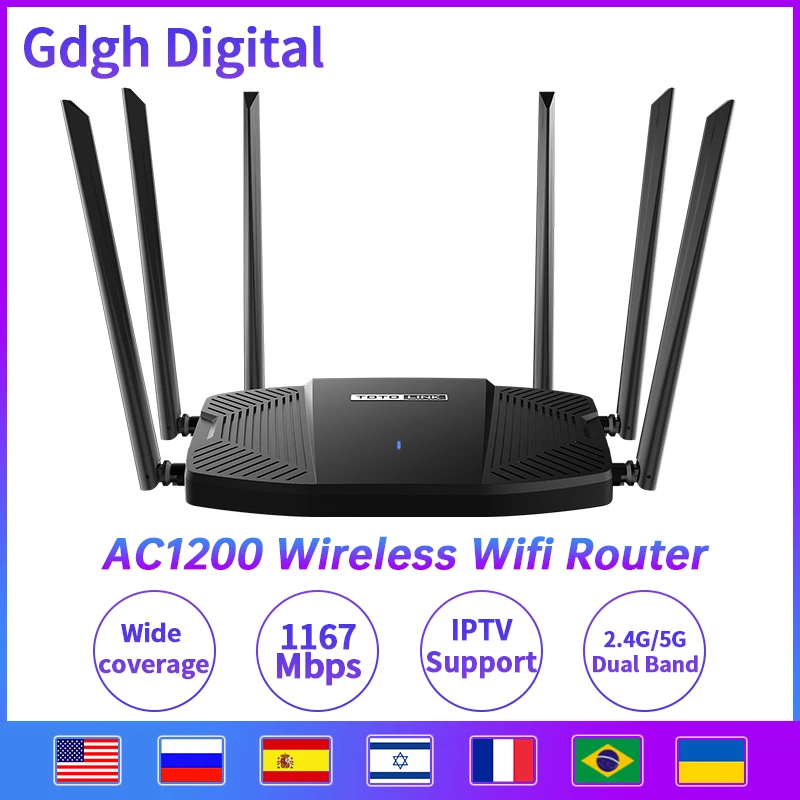 TOTOLINK A3600R двухдиапазонный гигабитный волоконный Wi Fi роутер 6*6 дБи антенна с