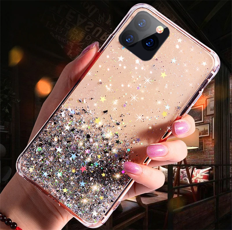 Для iPhone 11 Pro Max Xs Xr X 6 7 8 Plus Роскошные блестящие безопасные яркие разноцветные чехлы