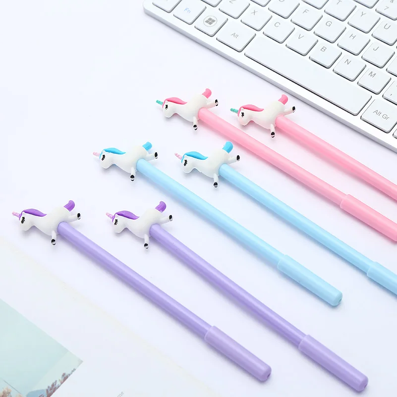 Милые чернила в виде единорога гелевая ручка корейский стиль Kawai офисные