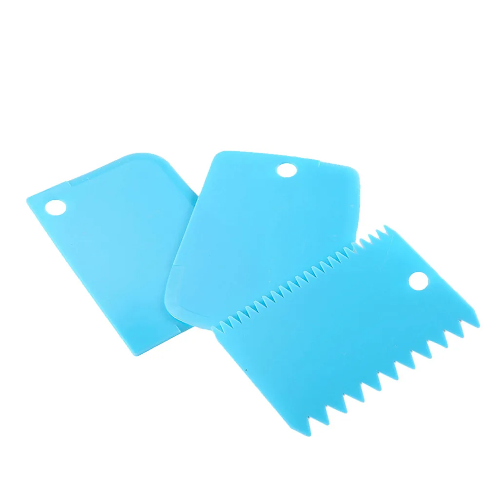 3PCS / Set Baking Pastry Tools Dough Scraper Cake Decorating Baking Tools Smooth Sawtooth Edge Scraper Cake Tool