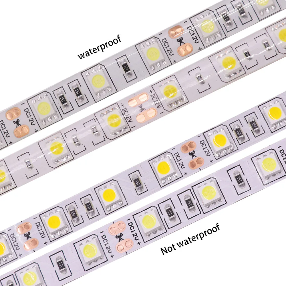 Светодиодная светильник та 5050 SMD 60 1 м 5 12 В светодиодный/м лента с разъемом