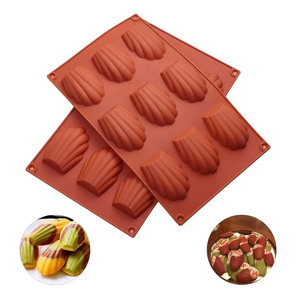 

Silicone Biscuit Baking Tray Cookie Cake Mold Madeleine Pan Shell Shape 9 Cavity