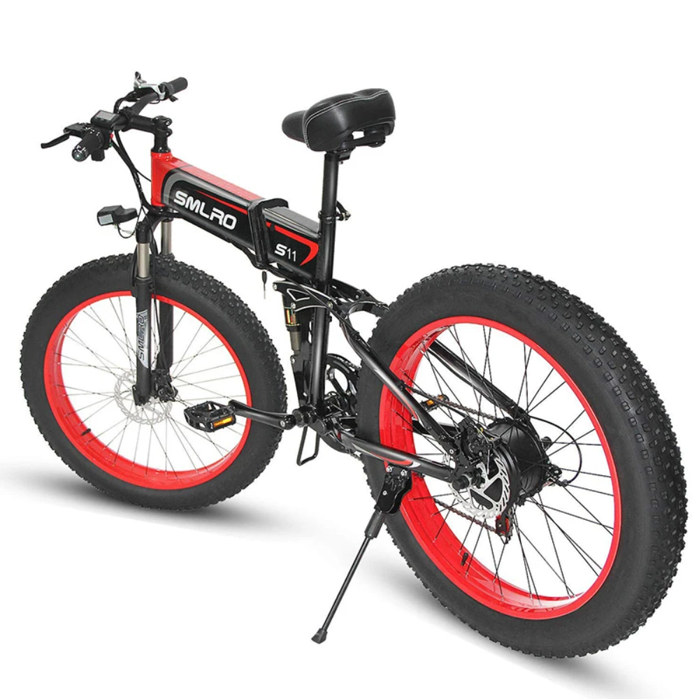 Online Europäischen Lager 26 Zoll Berg Ebike 1000W Falten Elektro Fahrrad Fett Reifen Elektrische Bike Unisex 14,5 Ah Lithium-Batterie Ebike