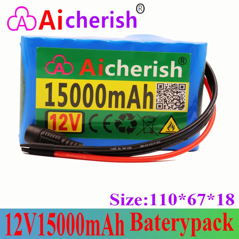 Перезаряжаемый литий-ионный аккумулятор 3S2P 18650 12 В 15 Ач с Bms защитная плата