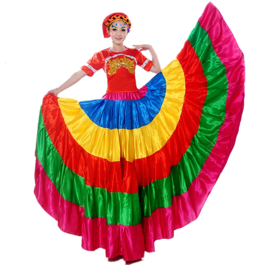 Новая испанская стандартная Цыганская юбка flamго женская одежда для хора и
