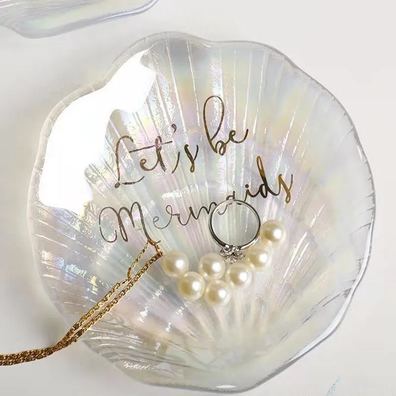 Кристаллический стеклянный лоток для демонстрации ногтей русалка накладные