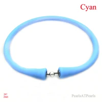 wholesale 7 5 inches180mm cyan silicone band for custom bracelet