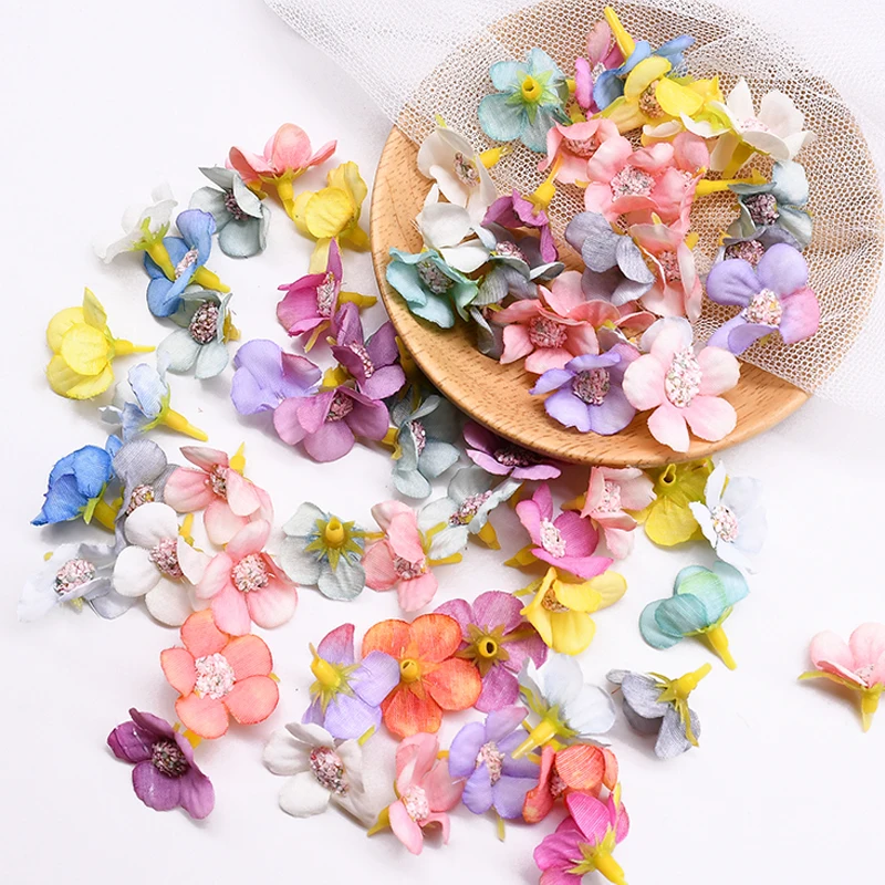 

50pcs 22 Colors Mini Daisy Flower Heads Silk Artificial Flower for Party Home Decor DIY Wedding Wreath Headdress Accessories