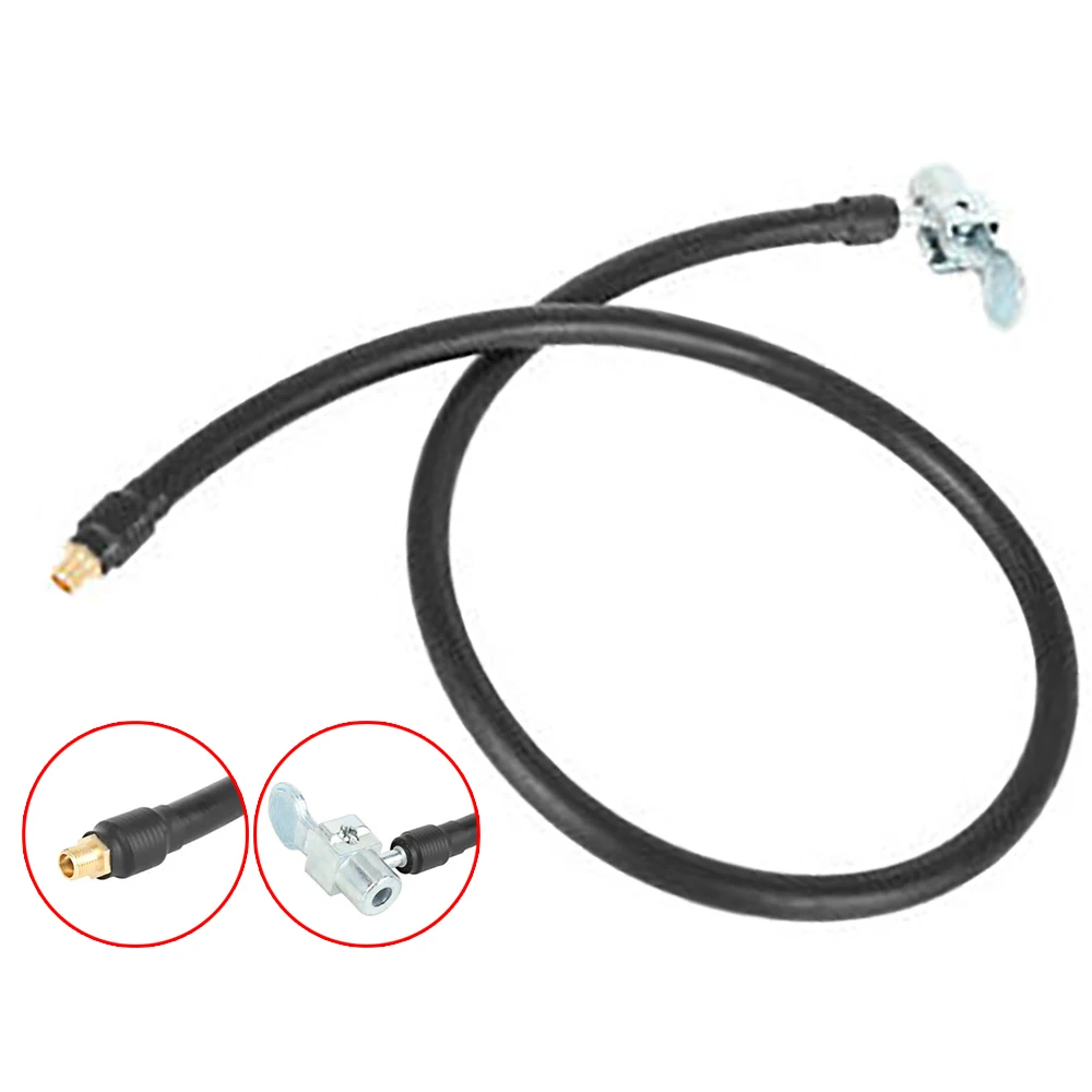 

100cm Pump Hose 31.5Inch Tyre Inflator Pump Hose For Car Motorcycle Bike Black
