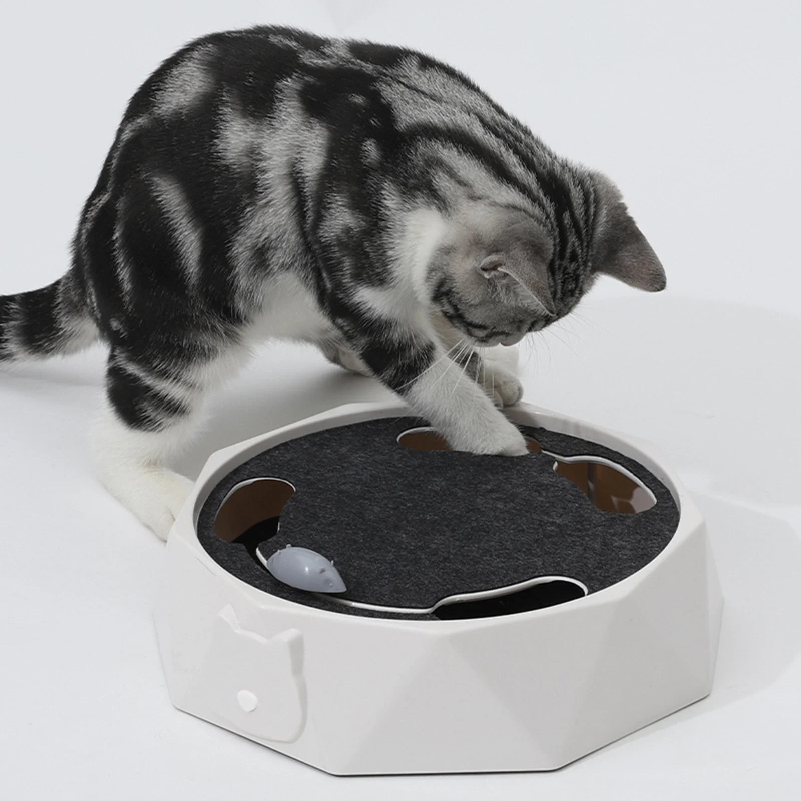 

Interactive Cat Toy Automatic Rotating Teaser Interactive Kitten Fun Physical Exercise Toys Best companion toy for your cats