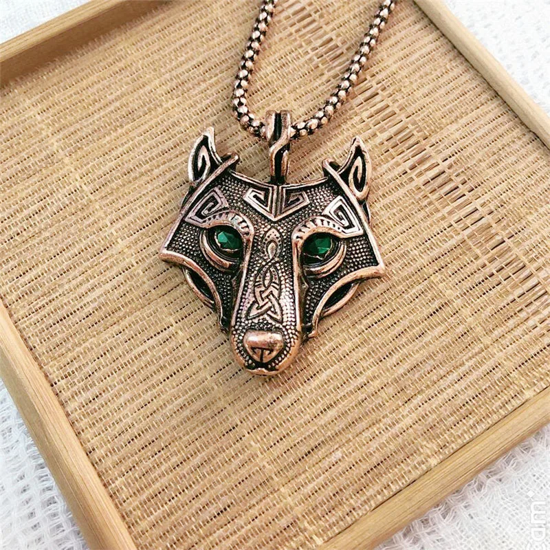 Винтажное ювелирное ожерелье с подвеской в стиле норвежских викингов головой