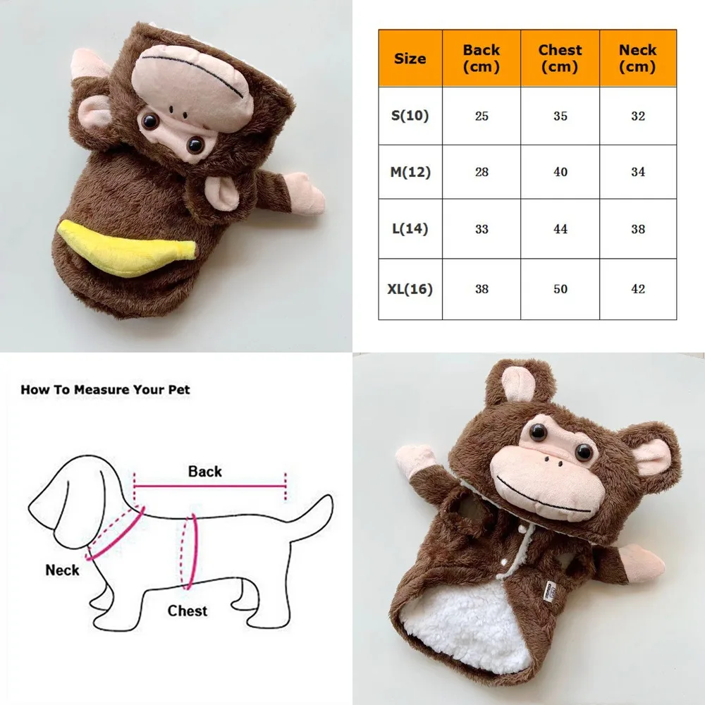 

Funny Dog Clothes Winter Puppy Coat Small Dog Costume Yorkshire Pomeranian Shih Tzu Maltese Poodle Bichon Schnauzer Clothing