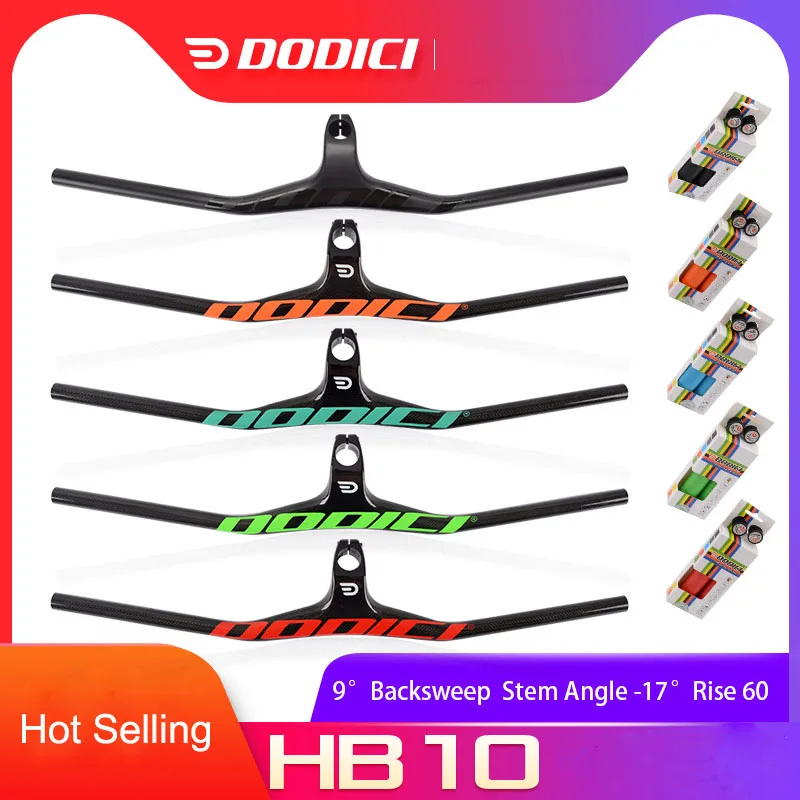 

DODICI Carbon Handlebar 28.6mm/31.8mm Integrated Bar Road Bicycle Handlebar Glossy black Bike Parts