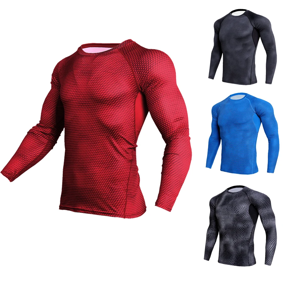 Теплая Базовая длинная Мужская теплая зимняя одежда для фитнеса быстросохнущие