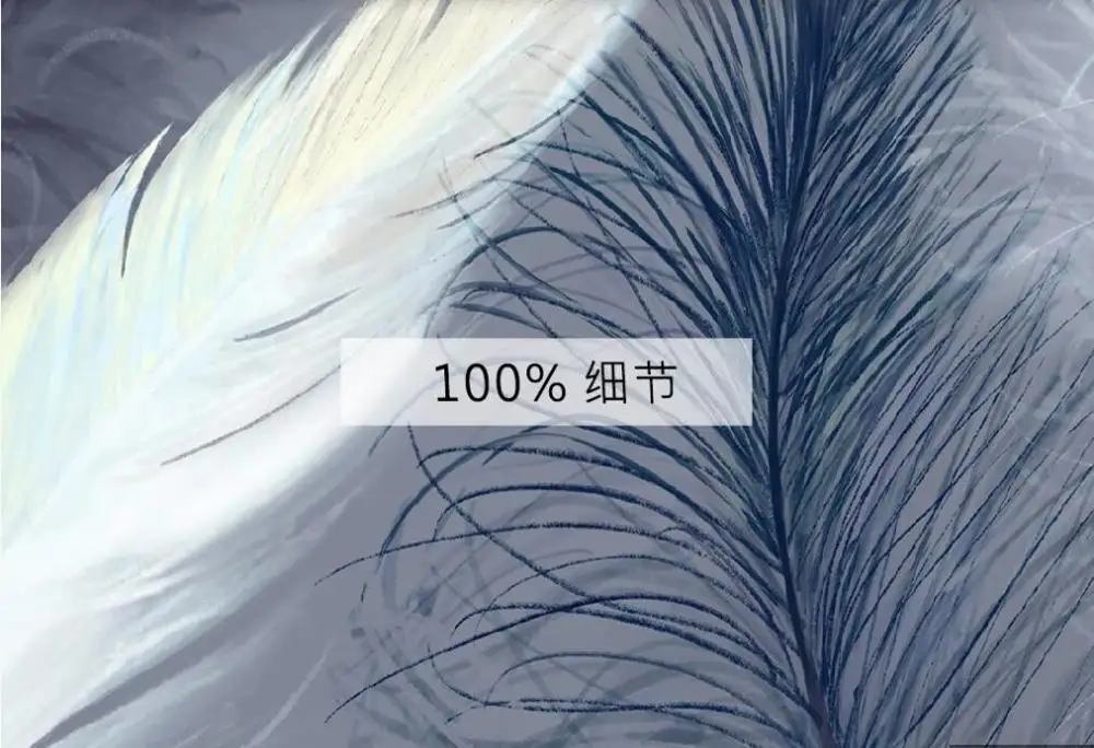 3D обои на заказ роспись в европейском стиле ручная синие белые черные и перья