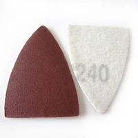 10 100pcs 3852mm triangle sanding dry sandpaper grit 60 80 120 180 240 abrasive pad grinding polising tools