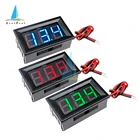Цифровой вольтметр, автомобильный измеритель напряжения для мотоциклов, 0,56 дюйма, с ЖК светодиодный экраном, с панелью монитора красного, зеленого, синего цвета, 23 провод