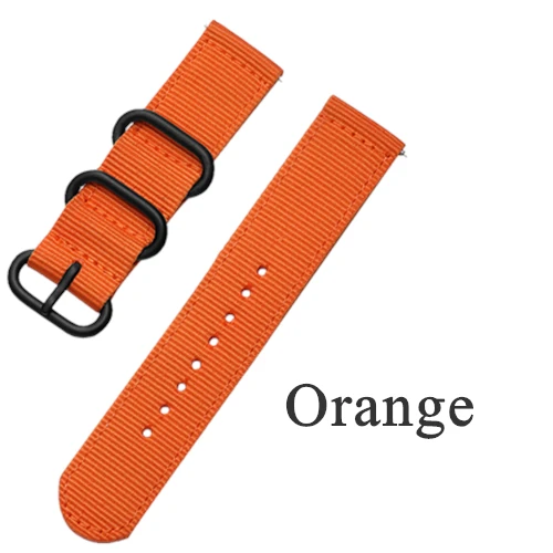 Высококачественный нейлоновый холщовый ремешок для Xiaomi Huami Amazfit GTS Смарт-часы сменный Браслет для Amazfit GTR 42 мм 47 мм - Цвет ремешка: orange
