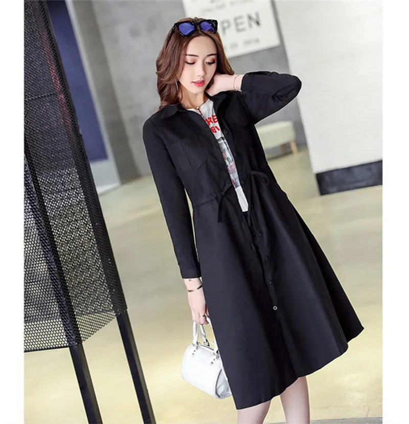 Весна 2020 армейские женские зеленые длинные пальто ветровка тренчкот для женщин