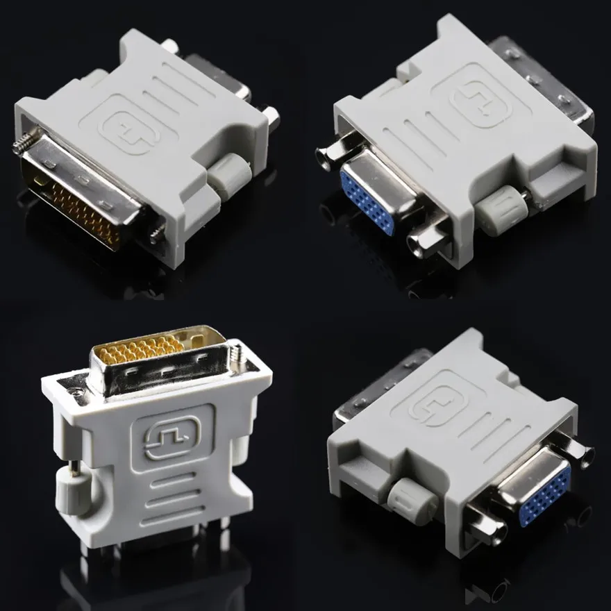15 Pin DVI-D Женский адаптер 24 + 1 pin мониторы видео конвертер для мужчин в VGA Новый