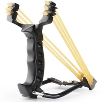 powerful slingshot with rubber bands folding wrist slingshot outdoor black gold hunting slingshot shooting steel balls tools