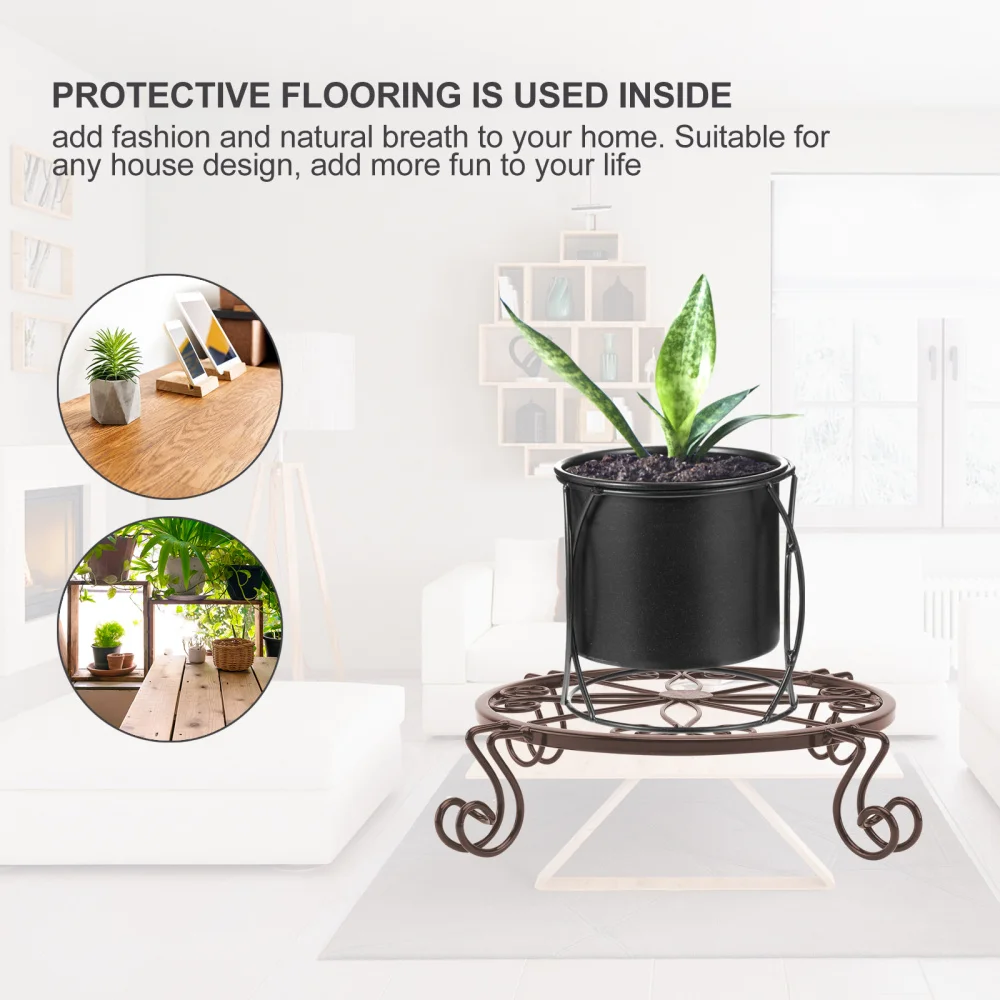 

1Pc European Style Flower Stand Iron Plant Pot Stand Succulent Pot Stand
