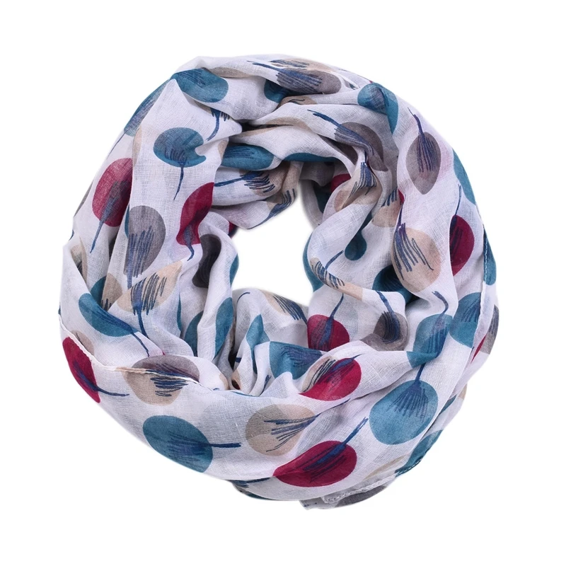 Шарф легкие головные повязки одеяло красочные шали в горошек с рисунком деревьев