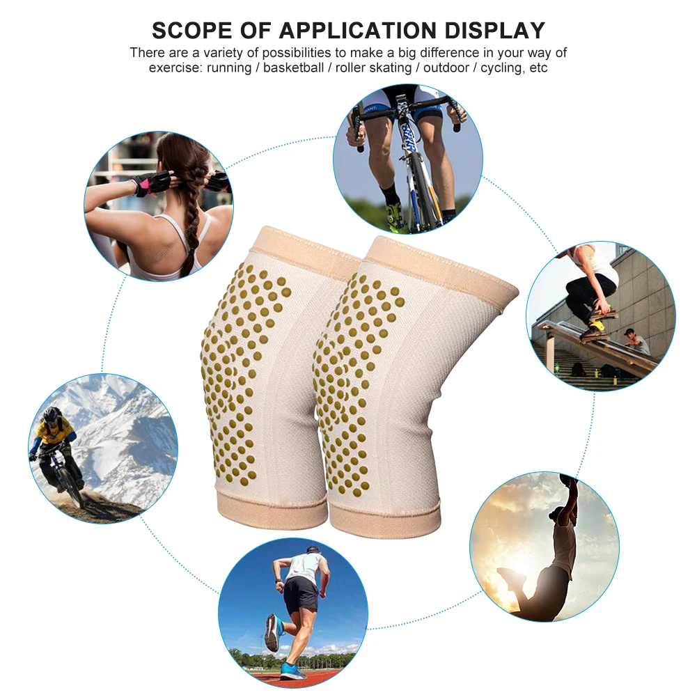 

2pcs Support Knee Pads Arthritis Joint Pain Relief Heat Preservation Warm Knee Brace Leg Warmer Sports Equipment