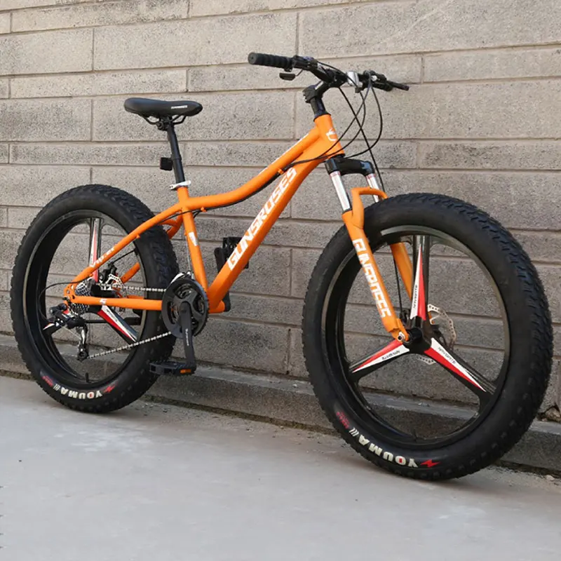 Verkaufen 7/21/24/27 Geschwindigkeit 4,0 Fett Berg Fahrrad 26 Zoll Mit Drei-messer Rad