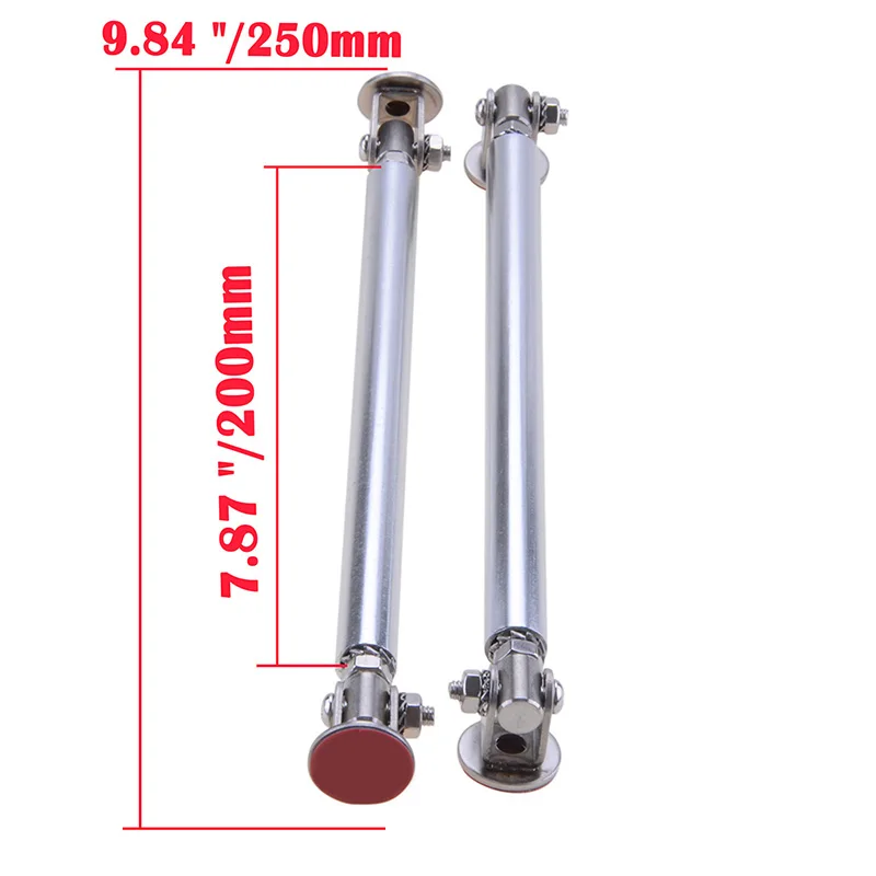 

Universal Adjustable Racing Front Bumper Lip Splitter Rod Strut Tie Bar Support Kit Saving Drilling Hole 75mm/100mm/150mm/200mm