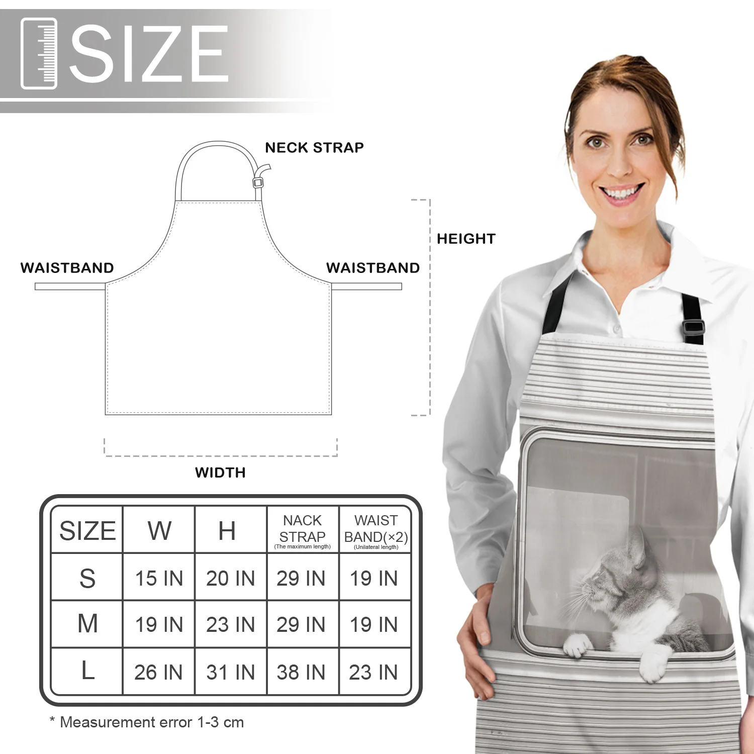 Кухонный Фартук для домашних животных Тема милый кот узор Регулируемый