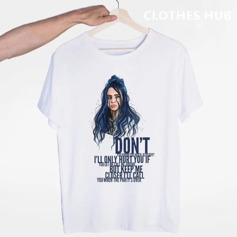 Billie Eilish футболка с круглым вырезом и короткими рукавами Летняя Повседневная модная футболка унисекс для мужчин и женщин