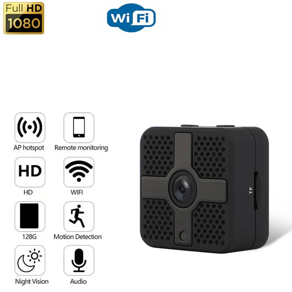 

Mini Camera 1080P Wireless Wifi Home Security Remote Viewing Surveillance Portable Sports Shooting Micro Camcorder