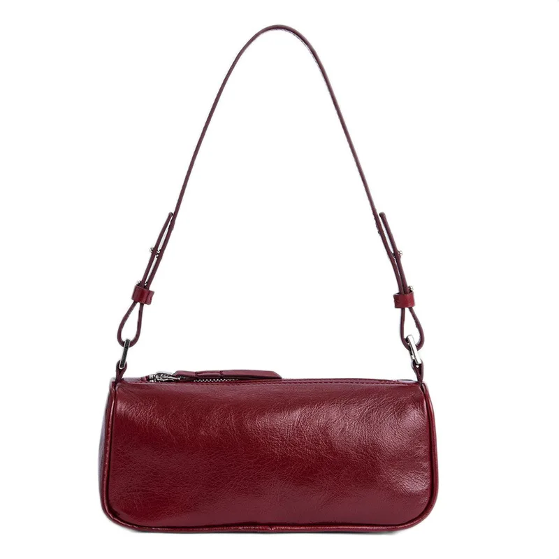 

Ladies portable armpit bag New 2020 shoulder bag baguette bag simple and fashionable women handbags crease leather soft leather